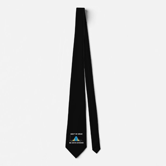 Bell Curve Statistics Humor Mathematic Gift Neck Tie (Front)