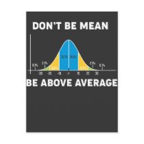 Bell Curve Statistics Humor Mathematic Gift Postcard Bell Curve Statistics Humor Mathematic Gift Postcard