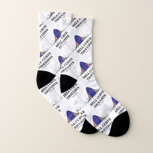 Bell Curve Thoughts Statistics Humor Socks