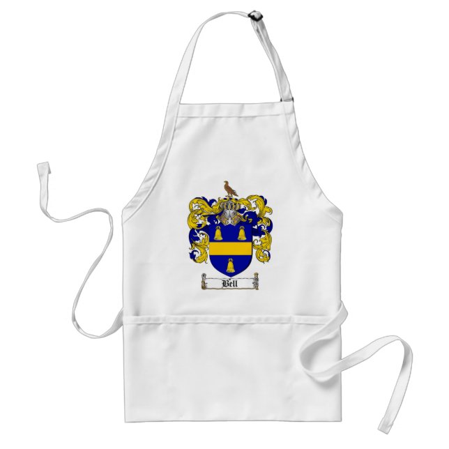 BELL FAMILY CREST -  BELL COAT OF ARMS ADULT APRON (Front)