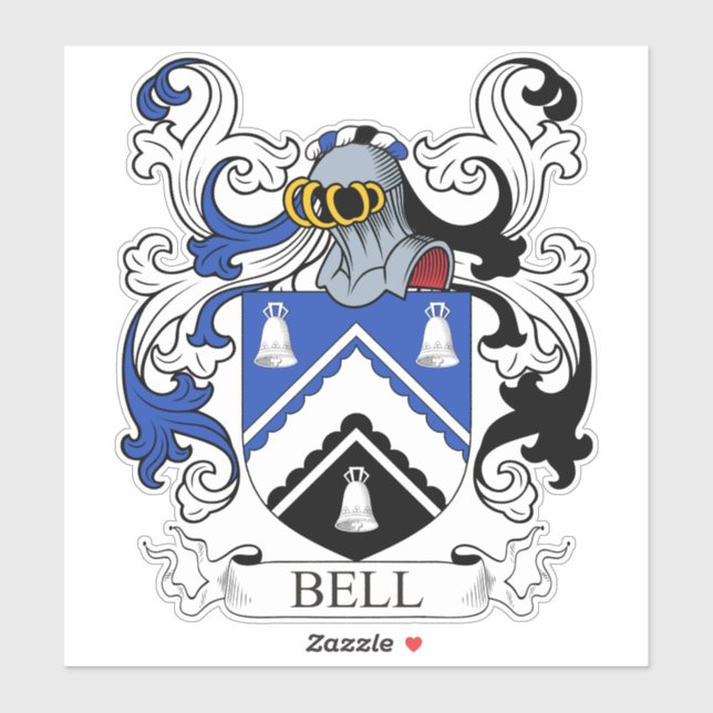 Bell Family Crest Sticker (Sheet)