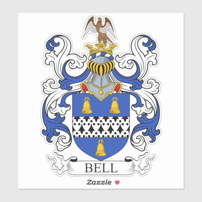 Bell Family Crest Sticker (Sheet)