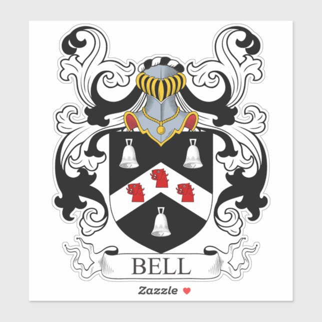 Bell Family Crest Sticker (Sheet)