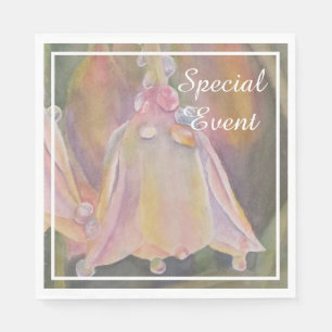 BELL FLOWER BABY REVEAL PARTY MONOGRAM NAPKINS