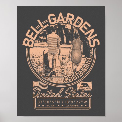 BELL GARDENS CALIFORNIA _ VETERANS PARK POSTER