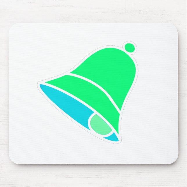 Bell Green Left Inv 45 deg The MUSEUM Zazzle Gifts Mouse Pad (Front)