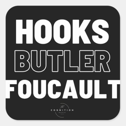 bell hooks Judith Butler Michel Foucault Square Sticker