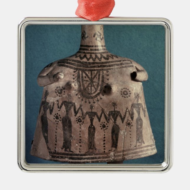 Bell idol, from Thebes, Boeotia, c.700 BC Metal Ornament (Front)