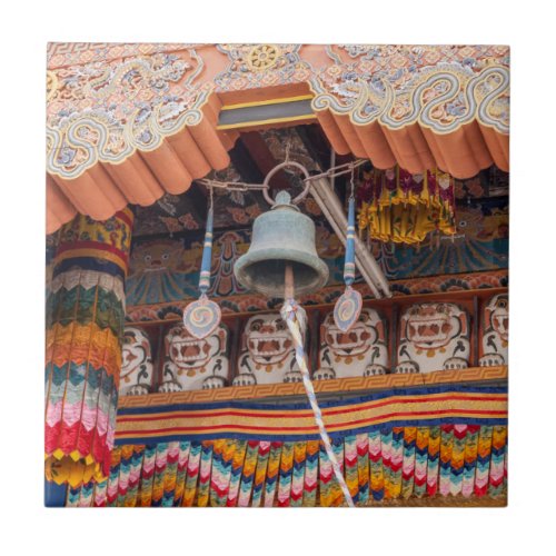 Bell in Punakha Dzong _ Bhutan Himalaya Asia Ceramic Tile