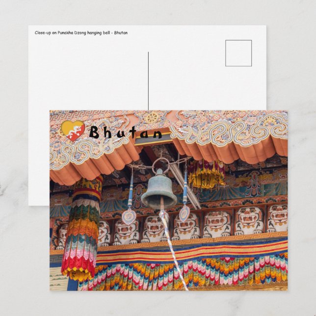 Bell in Punakha Dzong - Bhutan, Himalaya, Asia Postcard (Front/Back)