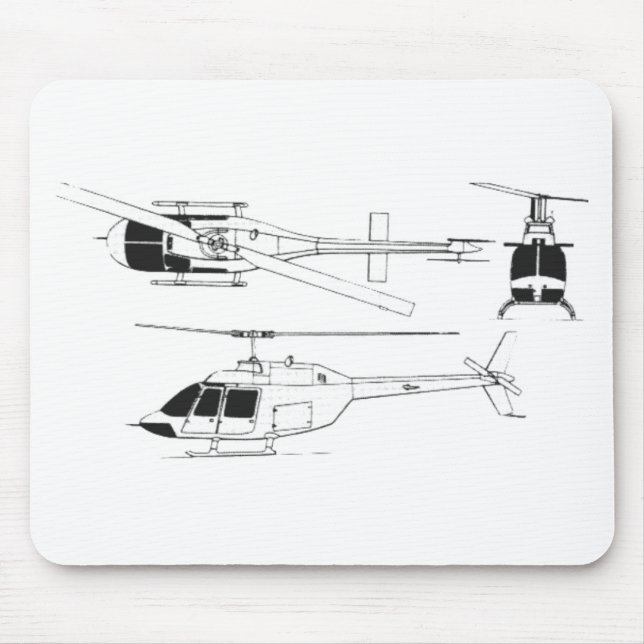 Bell Jet Ranger / TH- Mouse Pad (Front)