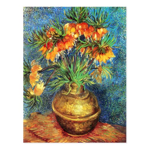 Bell Lilies in a Copper Vase, Van Gogh Postcard | Zazzle