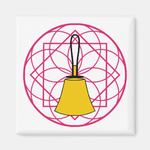 Bell Mandala Square Magnet