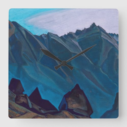 Bell Mountain 1932 by Nicholas Roerich Square Wall Clock