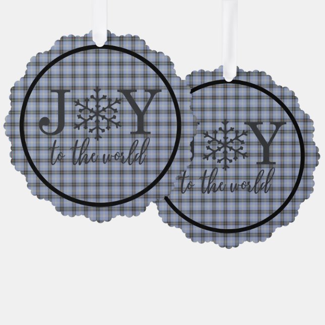 Bell of Borders Scottish Tartan Christmas Ornament Card (Front/Back)