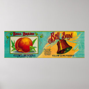 Bell Peach Label Poster