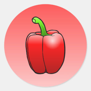 Bell Pepper Classic Round Sticker