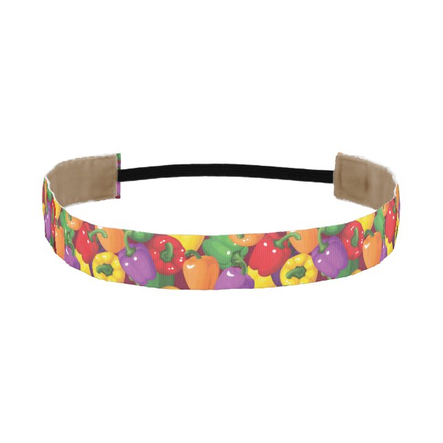 Bell Pepper Pattern Athletic Headband (Front)