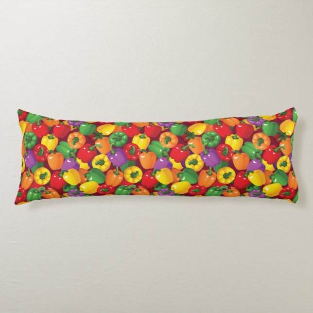 Bell Pepper Pattern Body Pillow (Front)