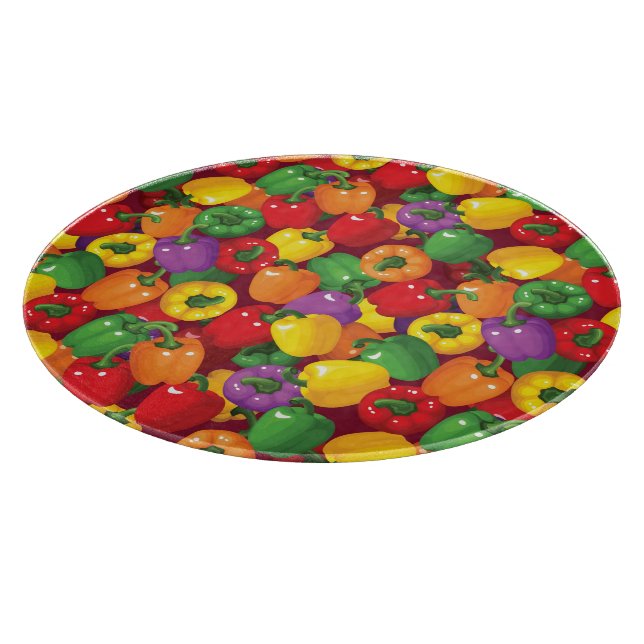Bell Pepper Pattern Cutting Board (Corner)