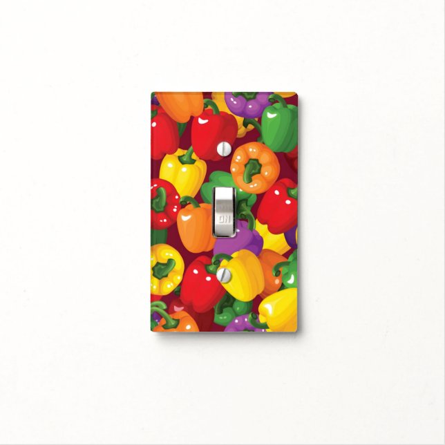 Bell Pepper Pattern Light Switch Cover (In Situ)