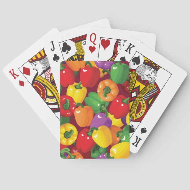Bell Pepper Pattern Poker Cards (Back)