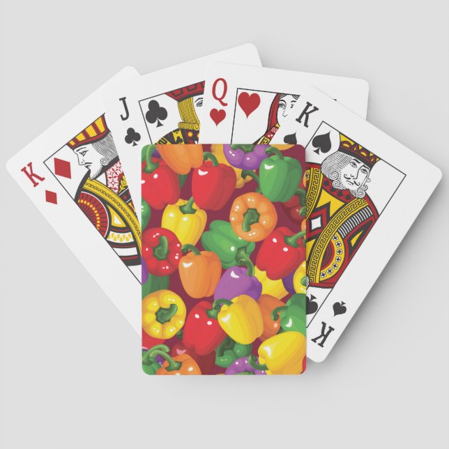 Bell Pepper Pattern Poker Cards (Back)