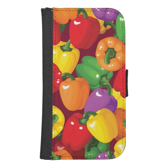 Bell Pepper Pattern Samsung Galaxy Wallet Case (Front)