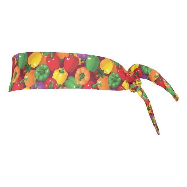 Bell Pepper Pattern Tie Headband (Rotate 90)