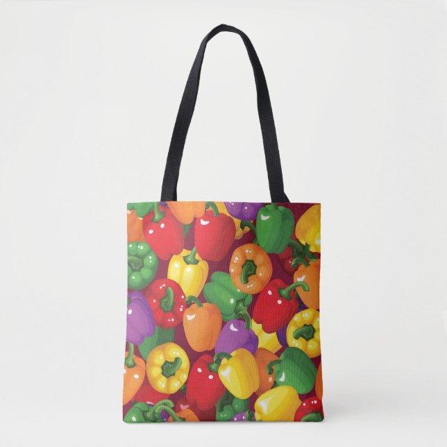 Bell Pepper Pattern Tote Bag (Front)