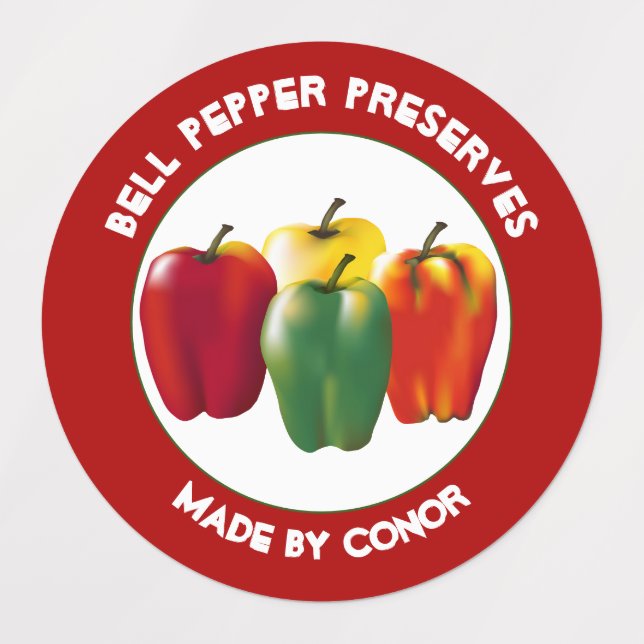 Bell Pepper Preserves  Labels (Design 1)