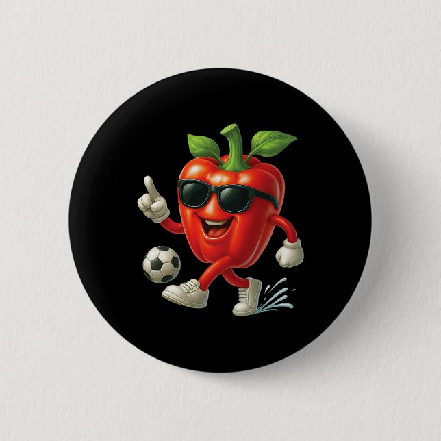 Bell Pepper Soccer  Button (Front)