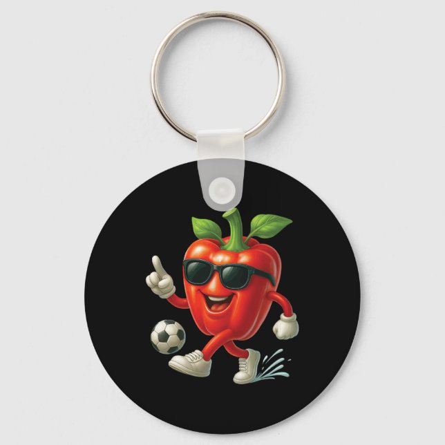 Bell Pepper Soccer  Keychain (Front)