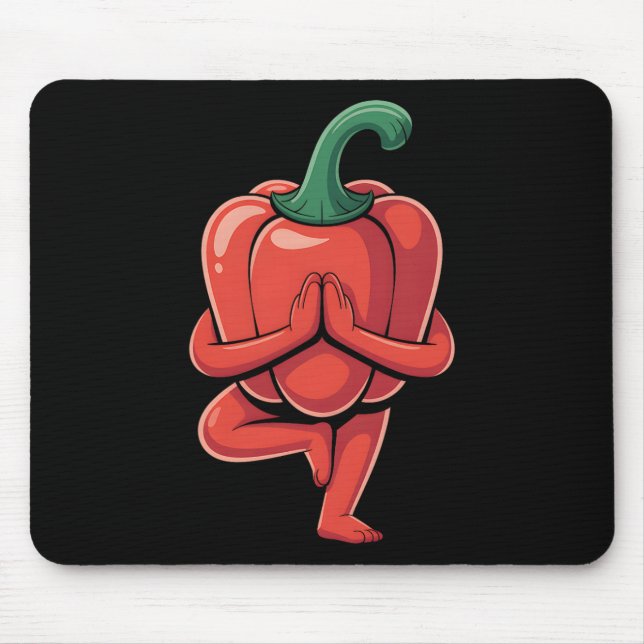 Bell Pepper Yoga  Mouse Pad (Front)