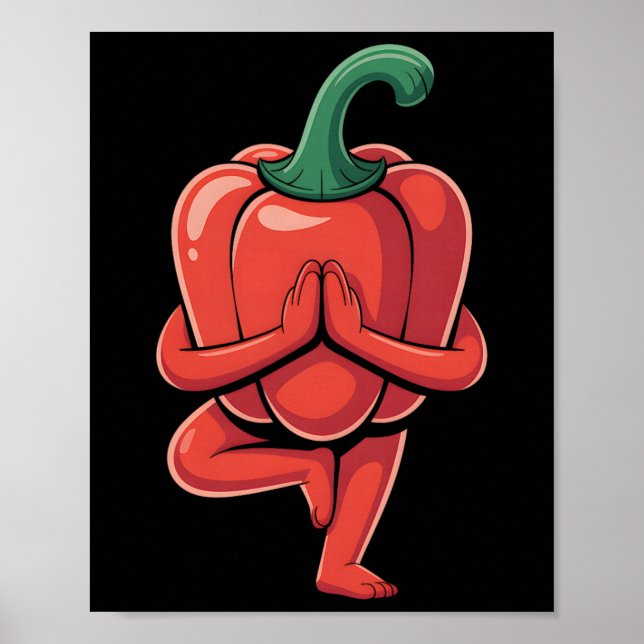 Bell Pepper Yoga  Poster (Front)