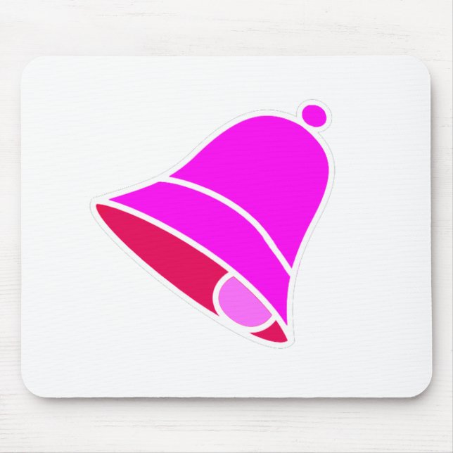 Bell Pink Left Inv 45 deg The MUSEUM Zazzle Gifts Mouse Pad (Front)