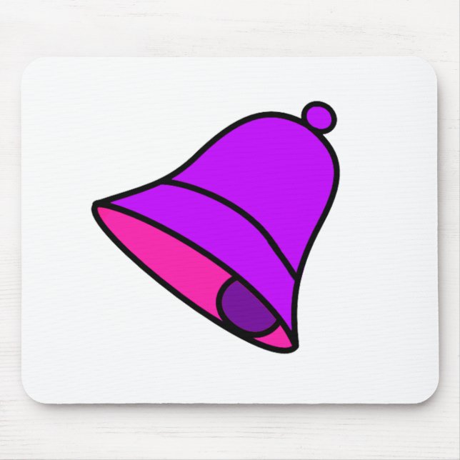 Bell Purple Left 45 deg The MUSEUM Zazzle Gifts Mouse Pad (Front)