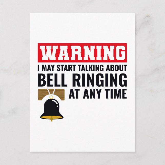 Bell Ringer Ringing Collector Campanologist Funny Holiday Postcard (Front)