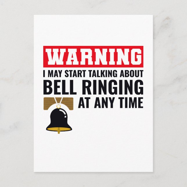 Bell Ringer Ringing Collector Campanologist Funny Postcard (Front)