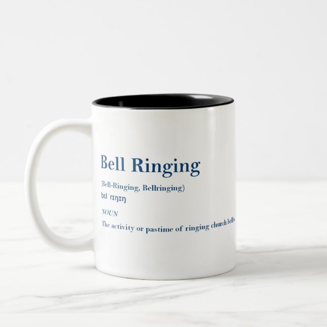 Bell Ringing Definition Two-Tone Coffee Mug (Left)