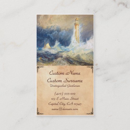 Bell Rock Lighthouse Joseph Mallord William Turner Business Card