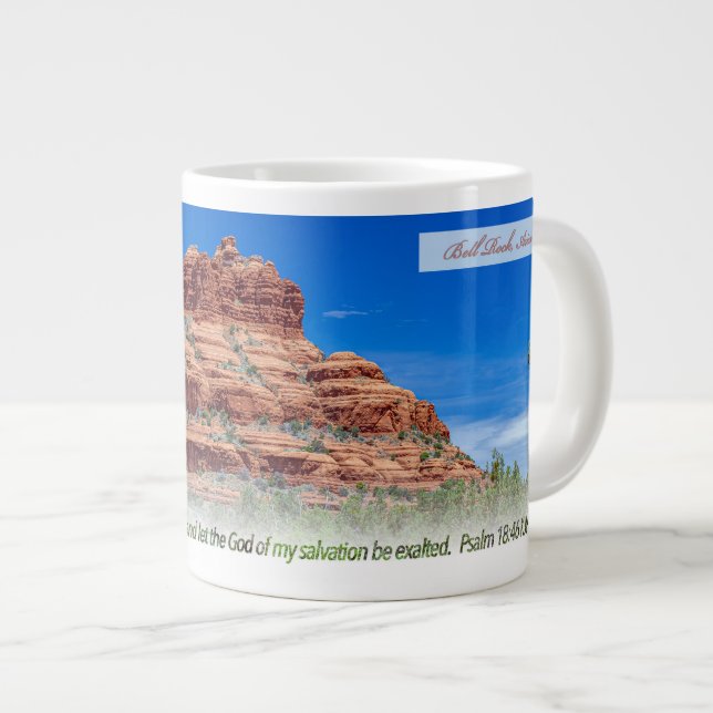 Bell Rock Psalm 18:46 KJV Giant Coffee Mug (Front Right)