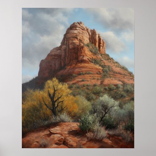 Bell Rock Sedona Arizona Painting Art Print Poster