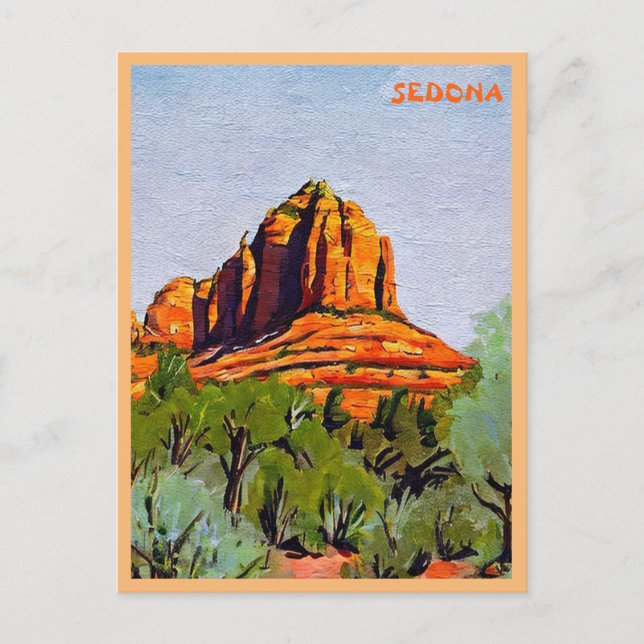 Bell Rock, Sedona, Arizona painting Postcard (Front)
