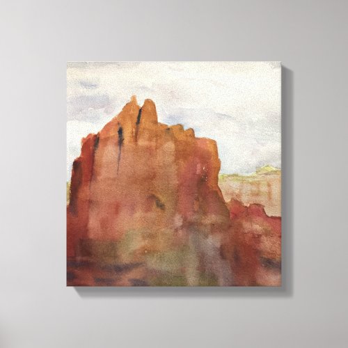 Bell Rock Sedona AZ _ Watercolor print on Canvas
