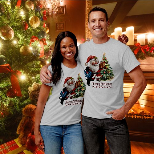 Bell Scottie Dog Christmas Personalized T_Shirt