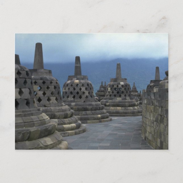 Bell structures, Borobudur, Java, Indonesia Postcard (Front)