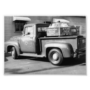 Bell Telephone Ad Truck 1950's Dyersburg Jackson T Photo Print