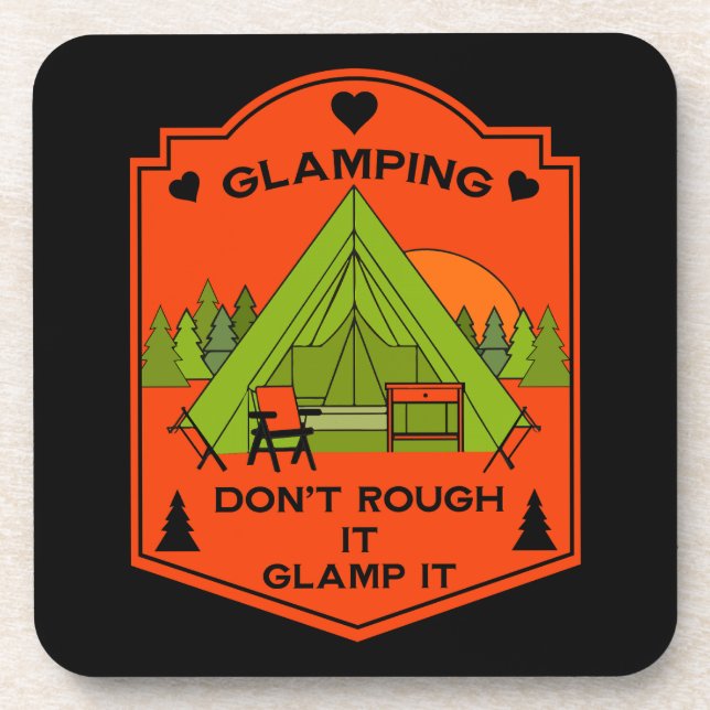 Bell Tent Glamping Beverage Coaster (Front)