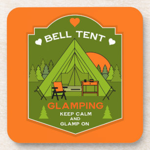 Bell Tent Glamping Beverage Coaster